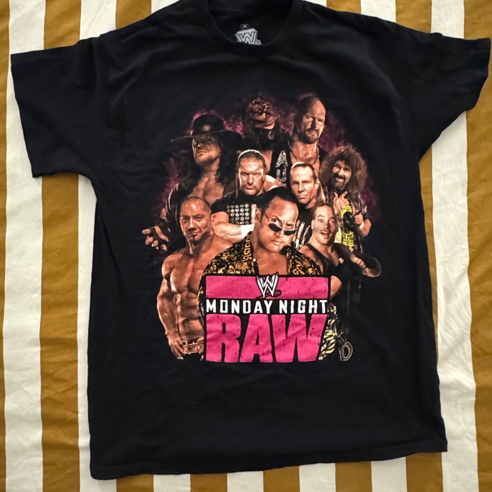 WWE Black T-Shirt with Monday Night Raw Design